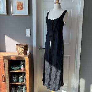 NWOT Anthropologie linen blent longline vented vest